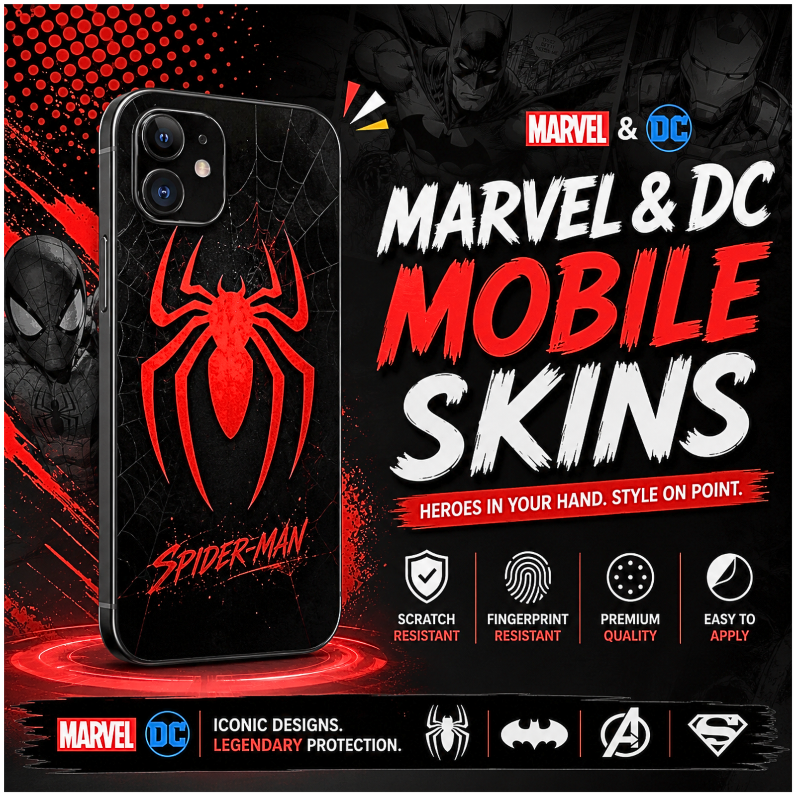 Marvel & Dc Mobile Skins