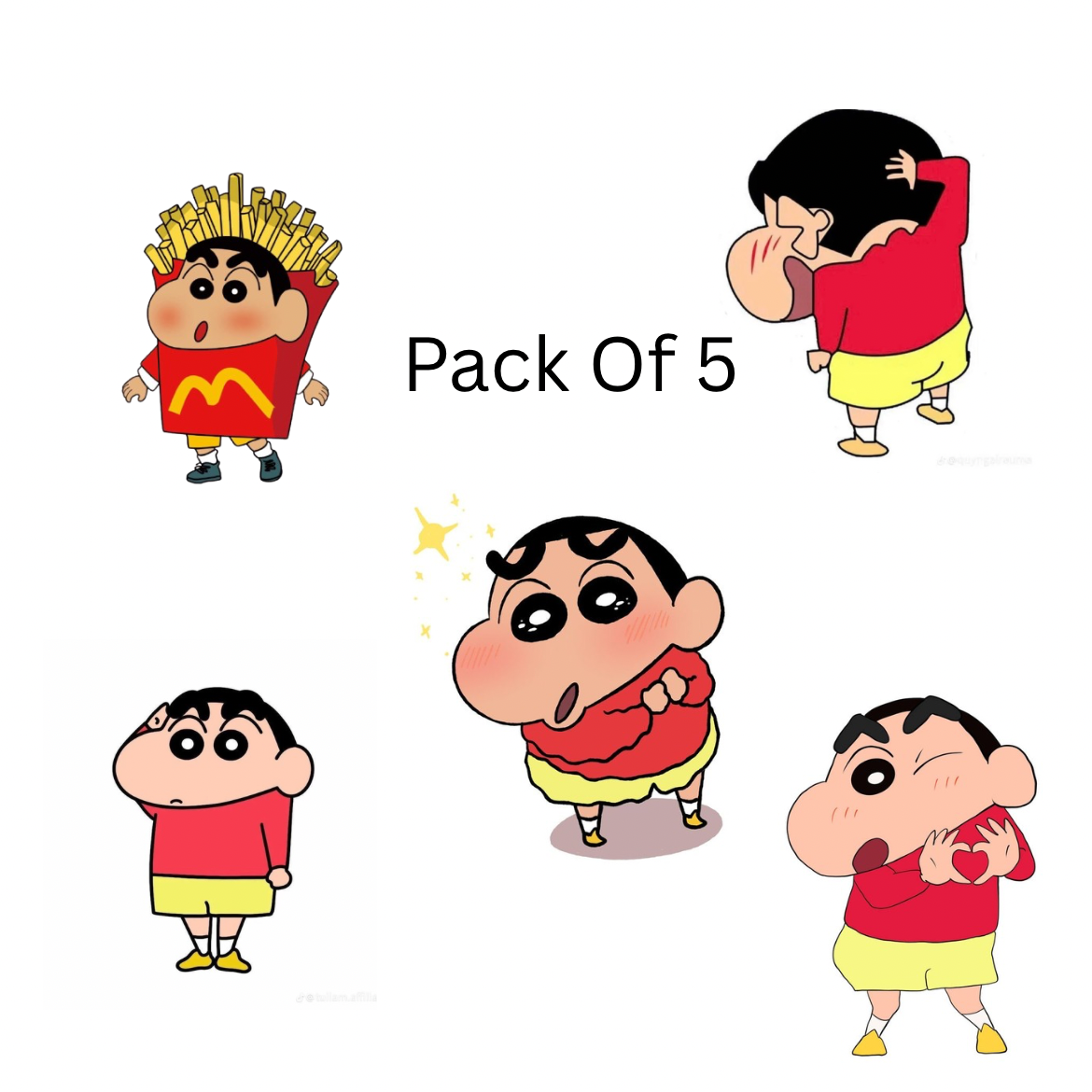 Cute Shinchan Camera Skin ( Pack of 5 ) - Image 4