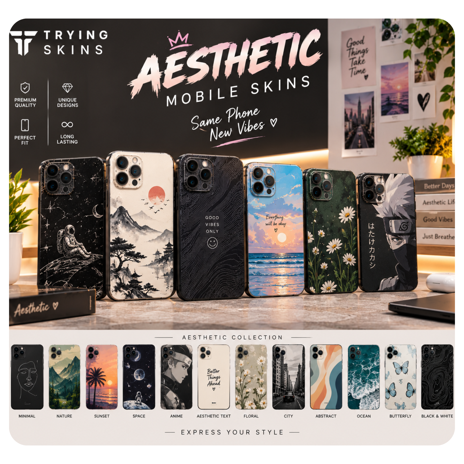 Aesthetic Mobile Skins